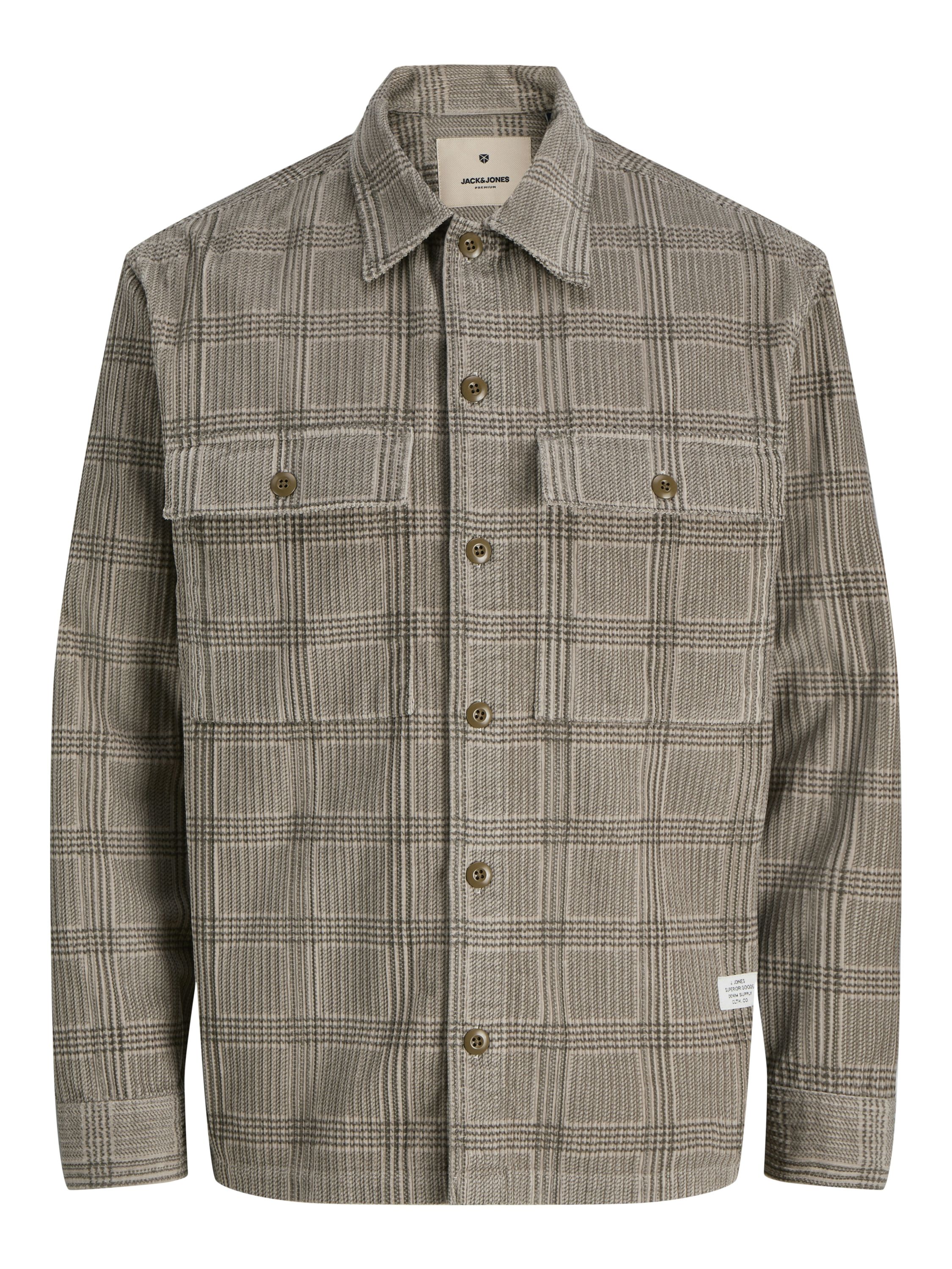 Overshirt Relaxed Fit - Brindle/CHECK - Beige