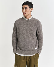 Strickpullover aus Wollmix - 281-BROWN MELANGE - Braun