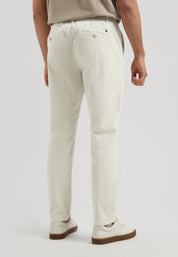 Cordhose LOGAN Tapered Leg - 107-Silver Birch - Creme