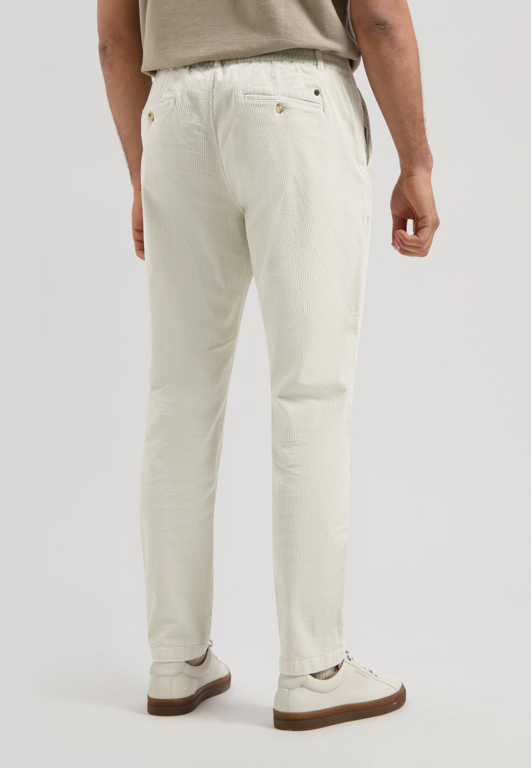Cordhose LOGAN Tapered Leg - 107-Silver Birch - Creme