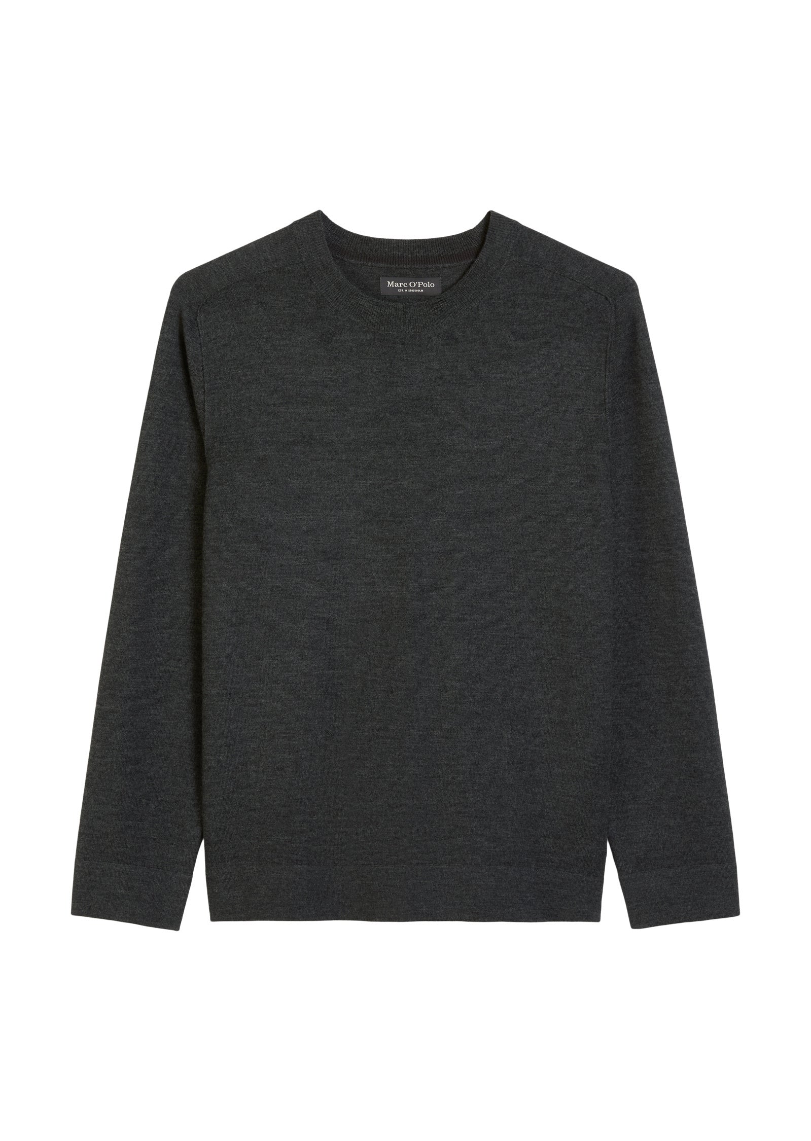 Strickpullover aus Schurwolle - 989-dark grey melange - Grau