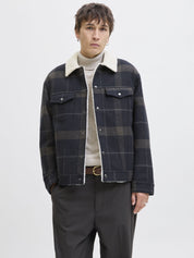 Overshirt - Dark Navy/CHECK - Blau