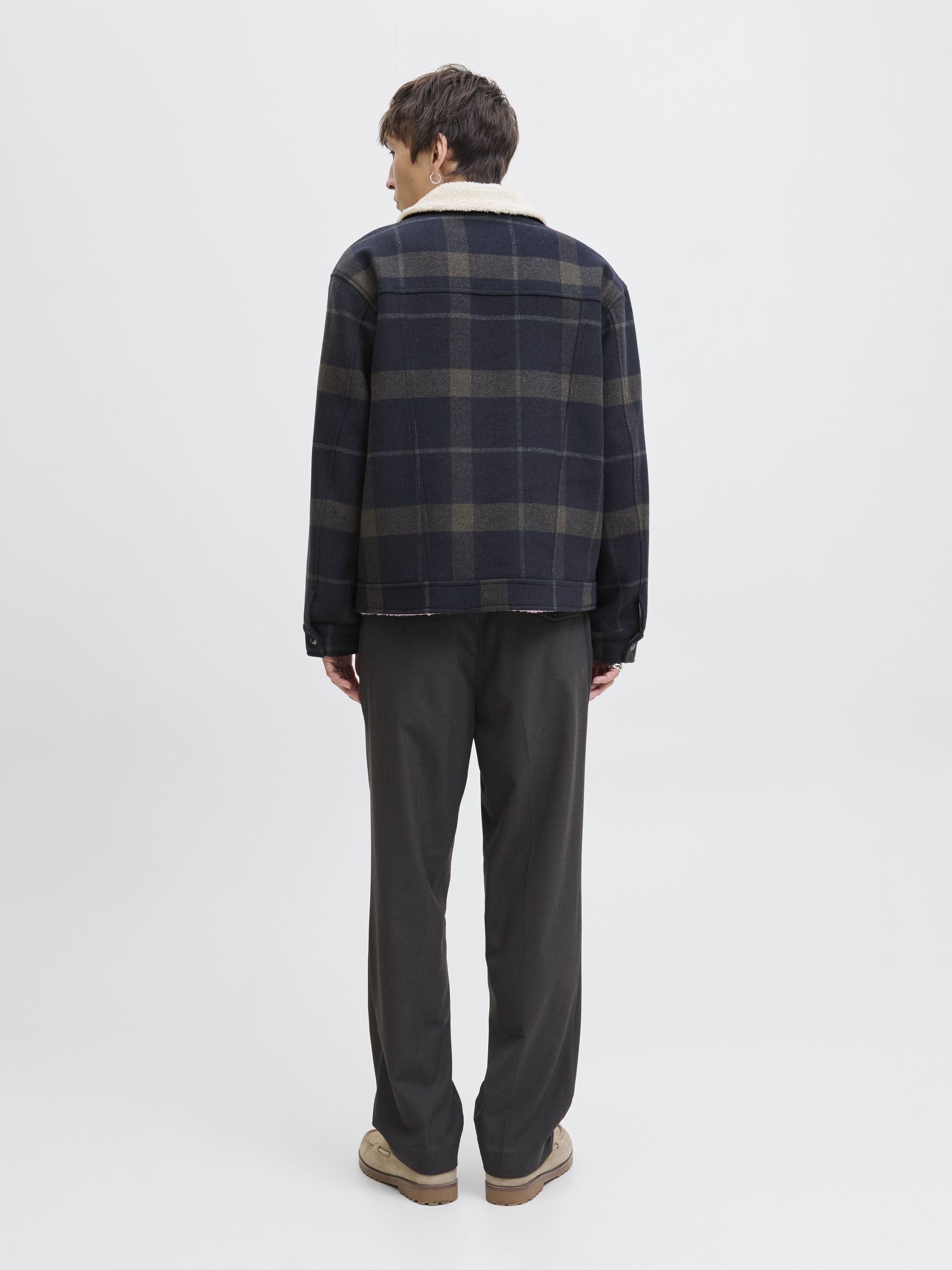 Overshirt - Dark Navy/CHECK - Blau