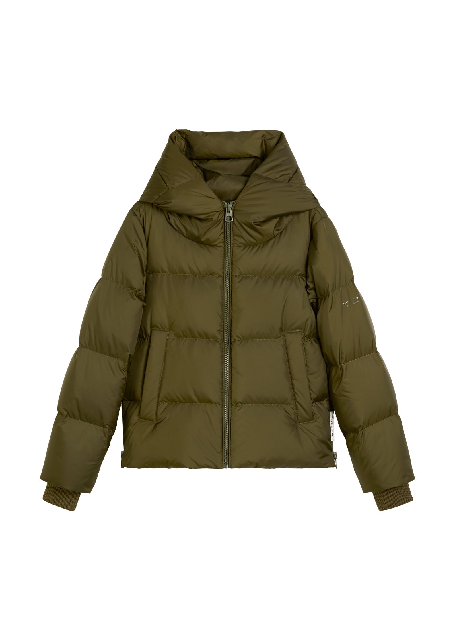 Daunenjacke mit Kapuze - 490-mossy olive - Grün