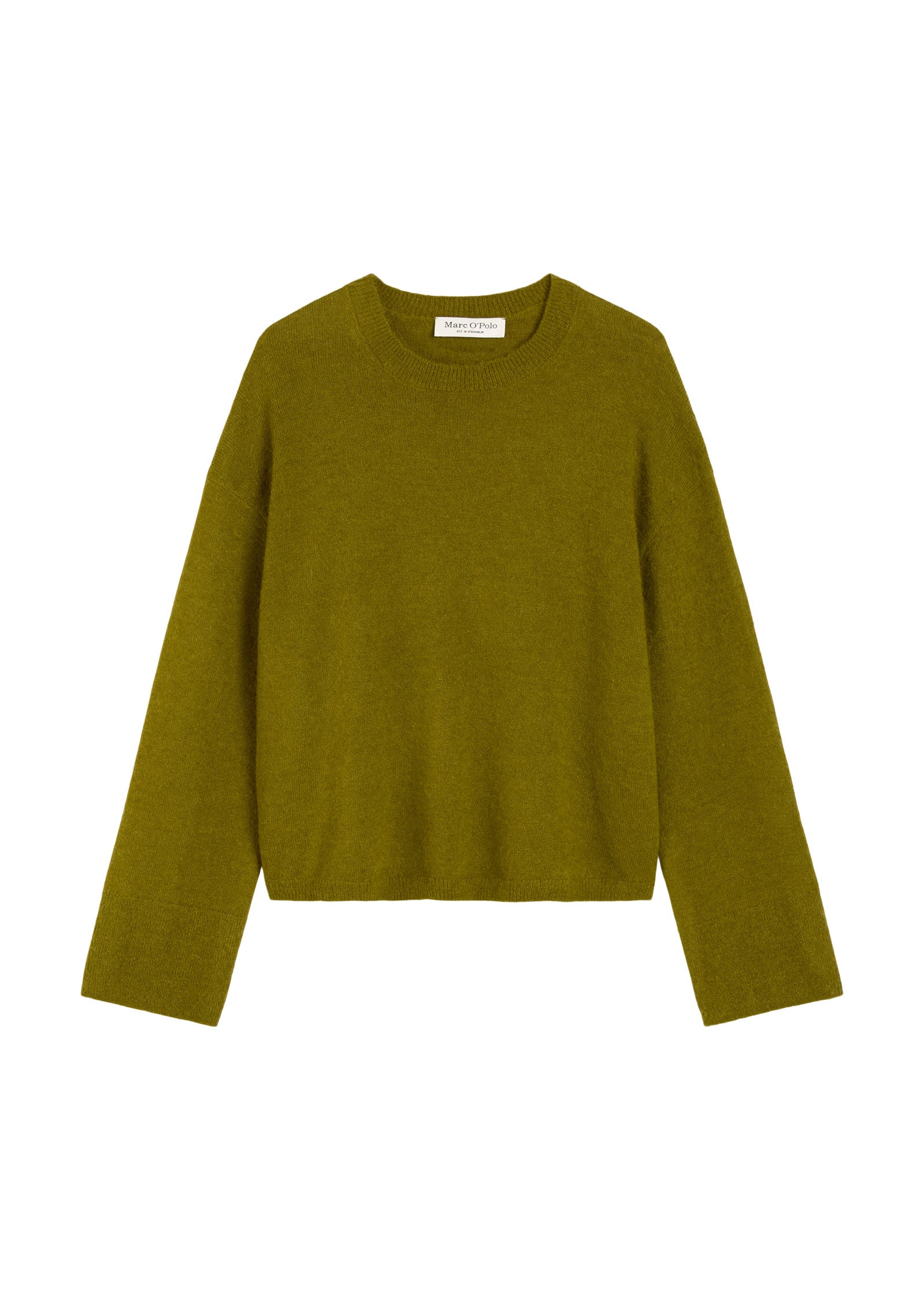 Strickpullover aus Schurwollmix - 430-deep pea - Grün