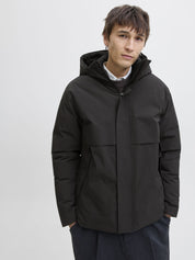 Steppjacke mit Kapuze - Black - Schwarz