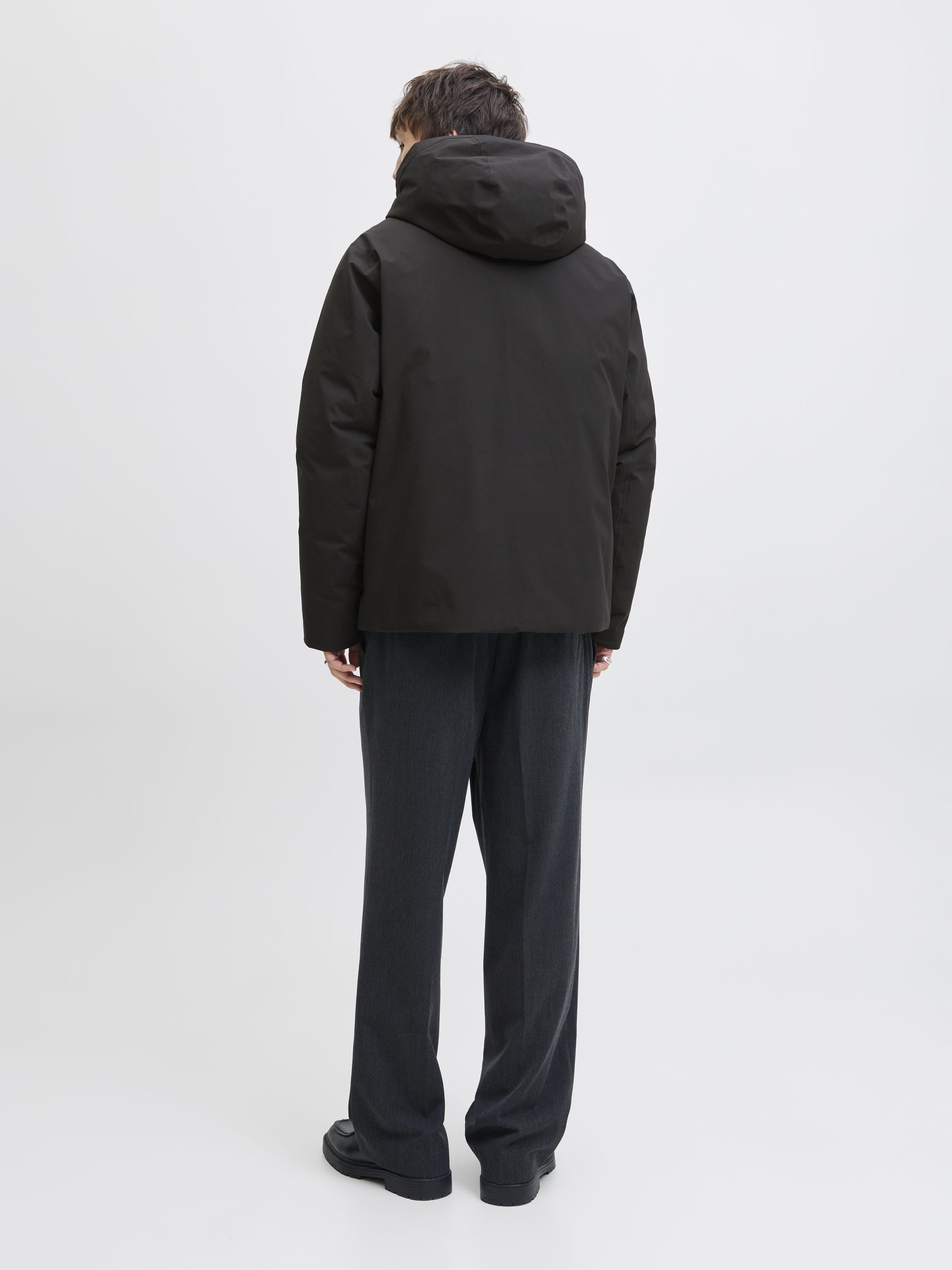 Steppjacke mit Kapuze - Black - Schwarz