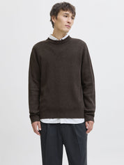 Strickpullover aus Baumwolle - Delicioso/Melange - Braun