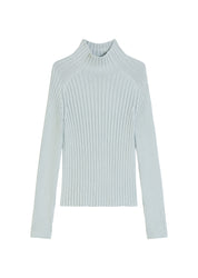 Strickpullover aus Baumwolle - 821-silvery blue - Blau