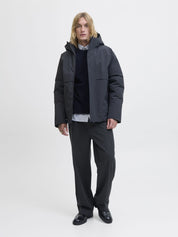 Steppjacke mit Kapuze - Dark Navy - Blau
