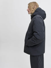 Steppjacke mit Kapuze - Dark Navy - Blau