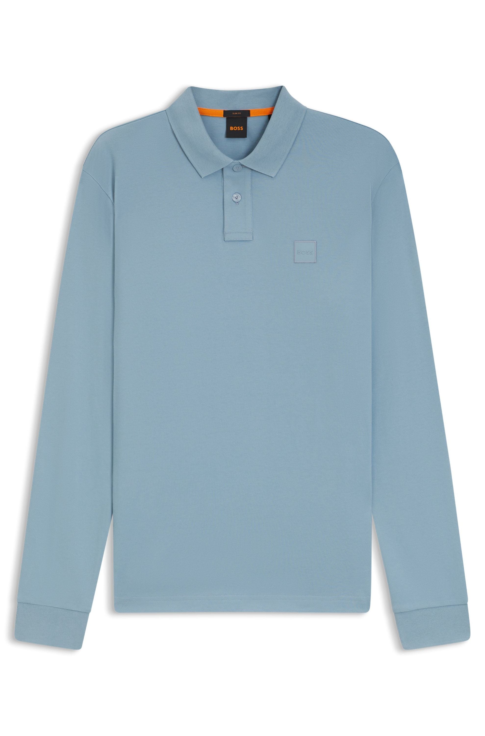 Poloshirt aus Baumwolle - 451-Light/Pastel Blue - Blau