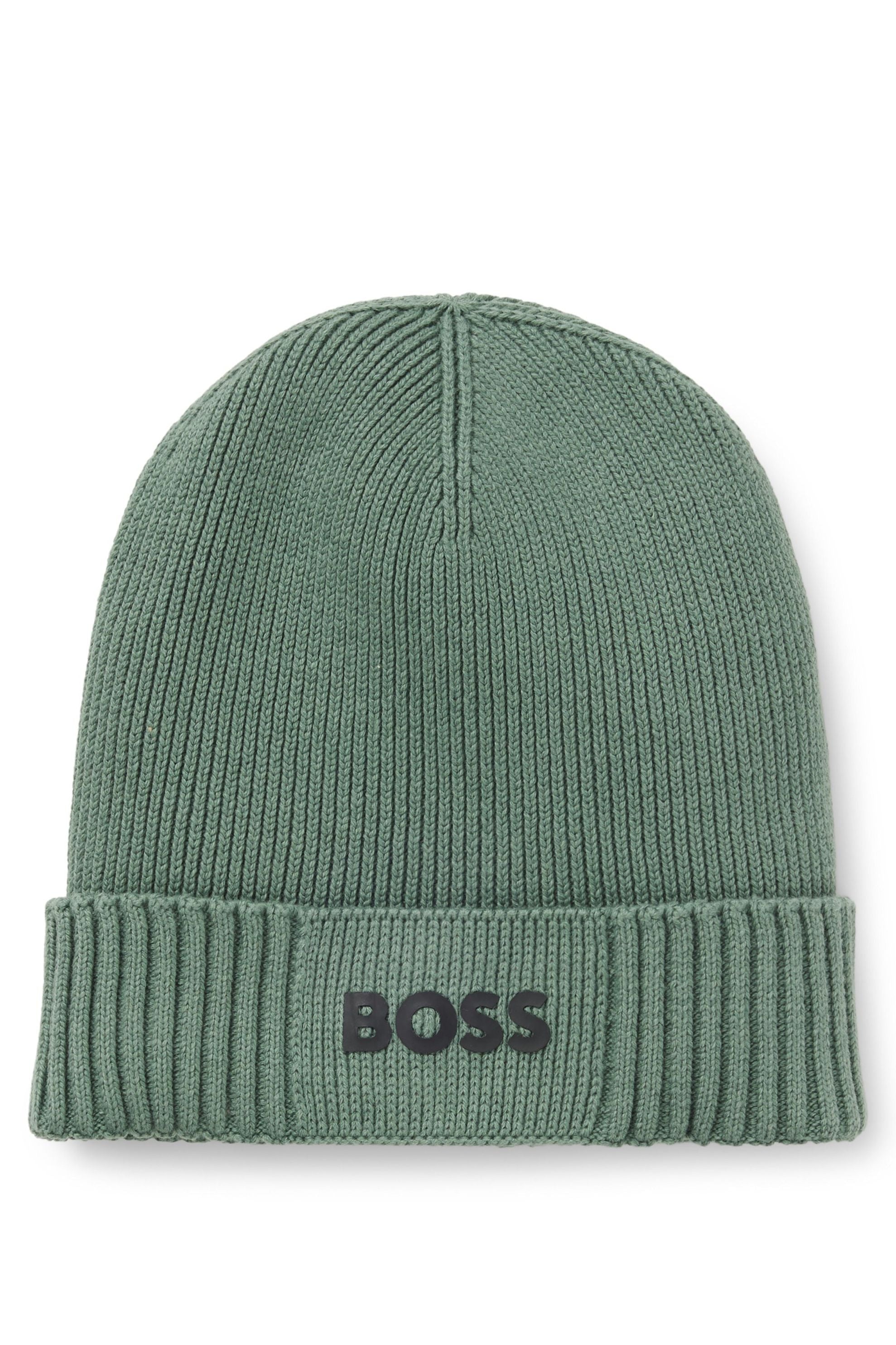 Strickmütze aus Baumwollmix - 358-Open Green - Grün