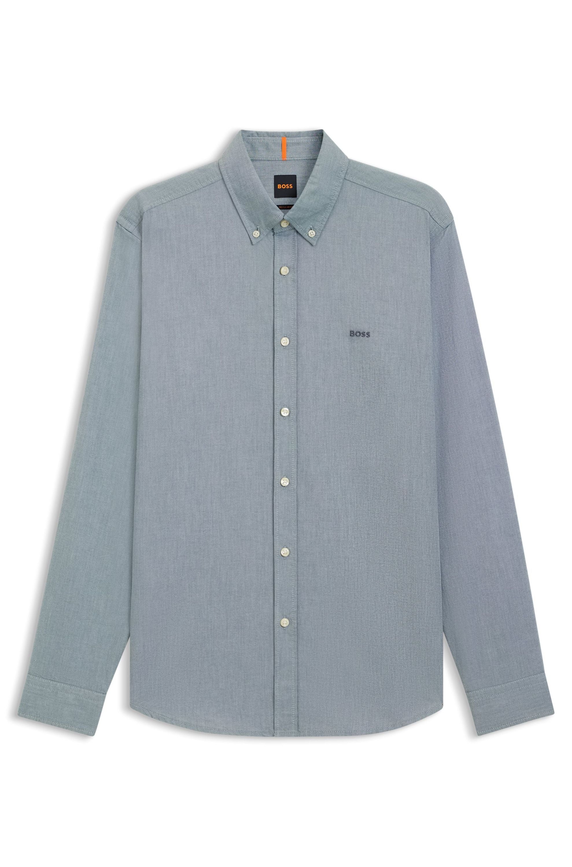 Hemd Regular Fit - 369-Open Green - Grün