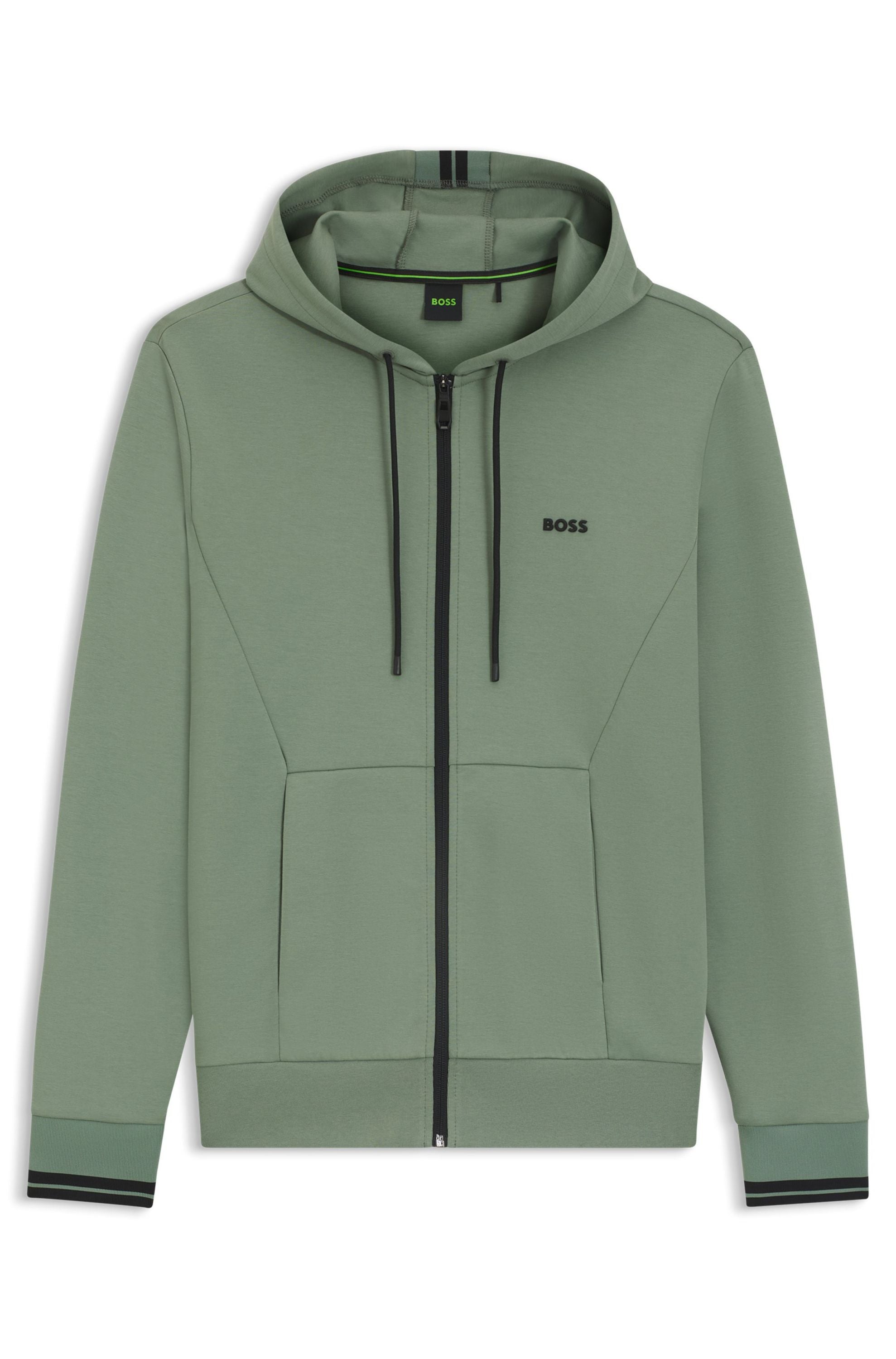 Sweatshirtjacke FZ ZONE aus Baumwollmix - 358-Open Green - Grün