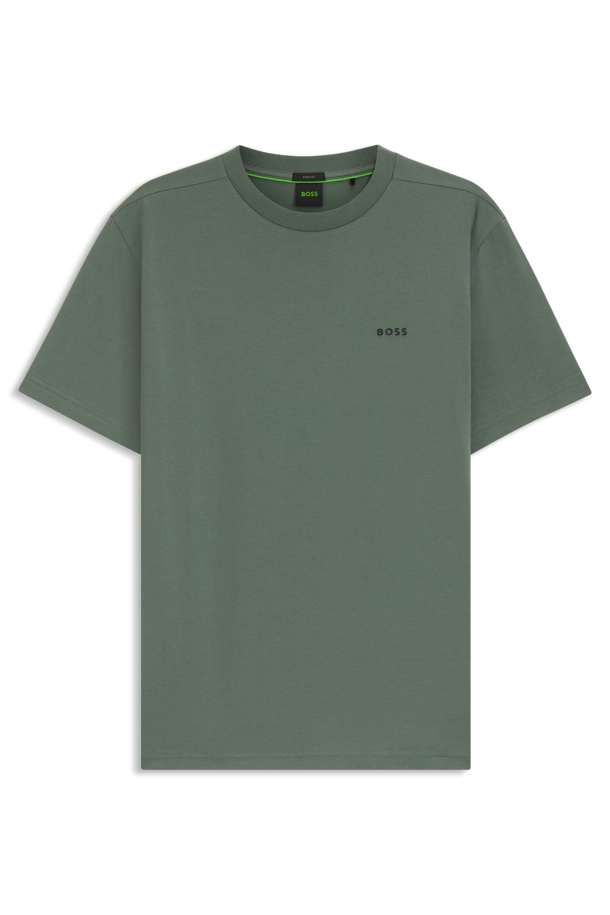 T-Shirt mit Logoprint - 358-Open Green - Grün