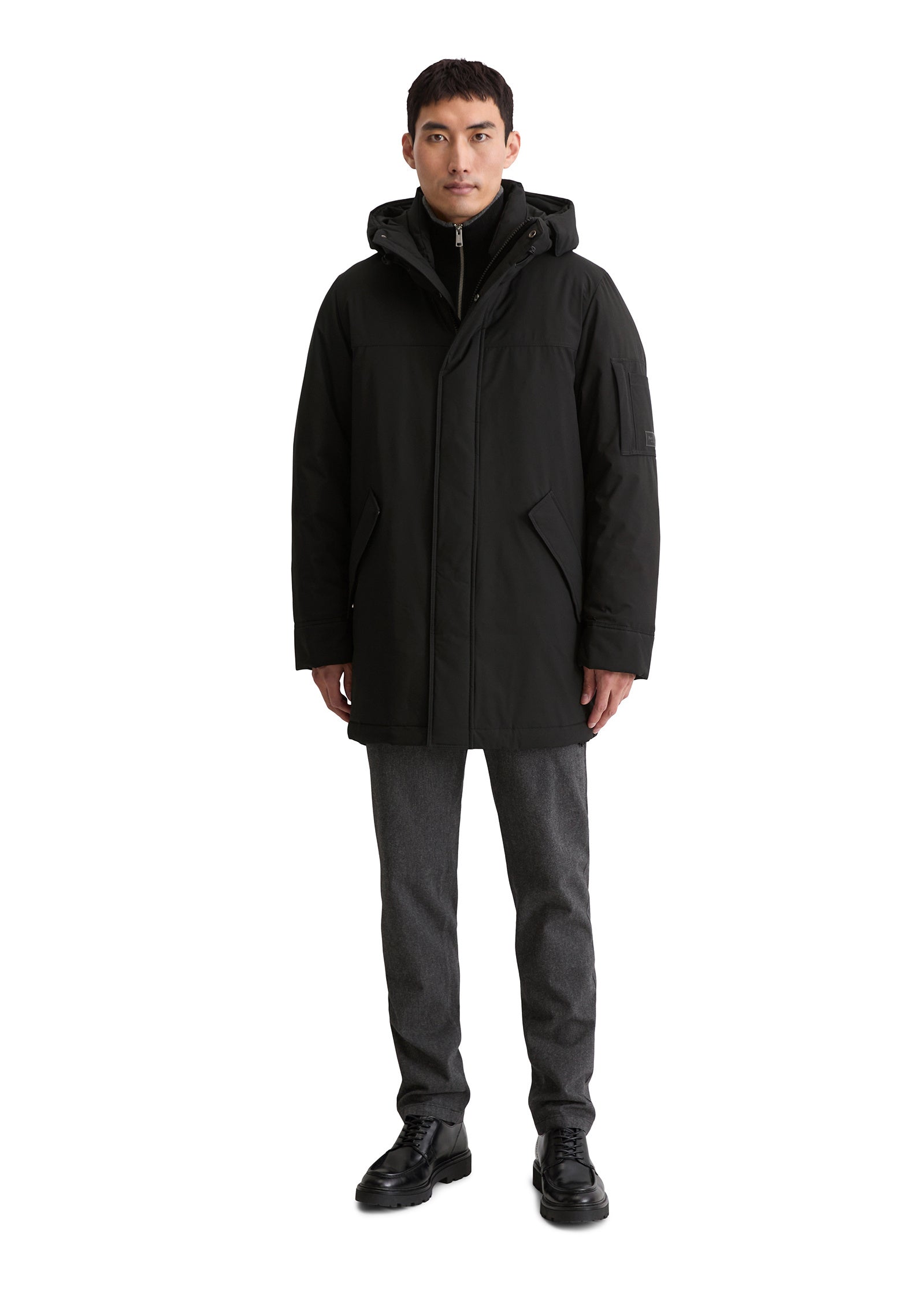 Parka mit Kapuze - 990-black - Schwarz