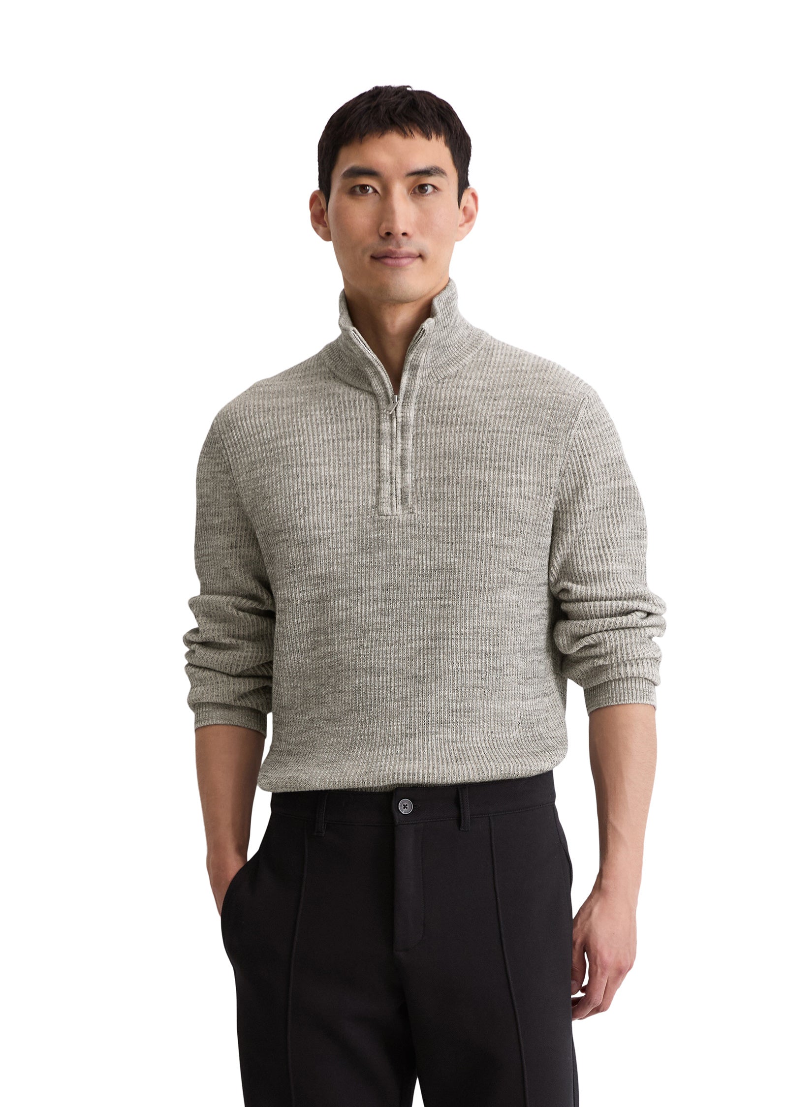 Strickpullover mit Troyerkragen - Z52-multi/heavy knit - Mehrfarbig