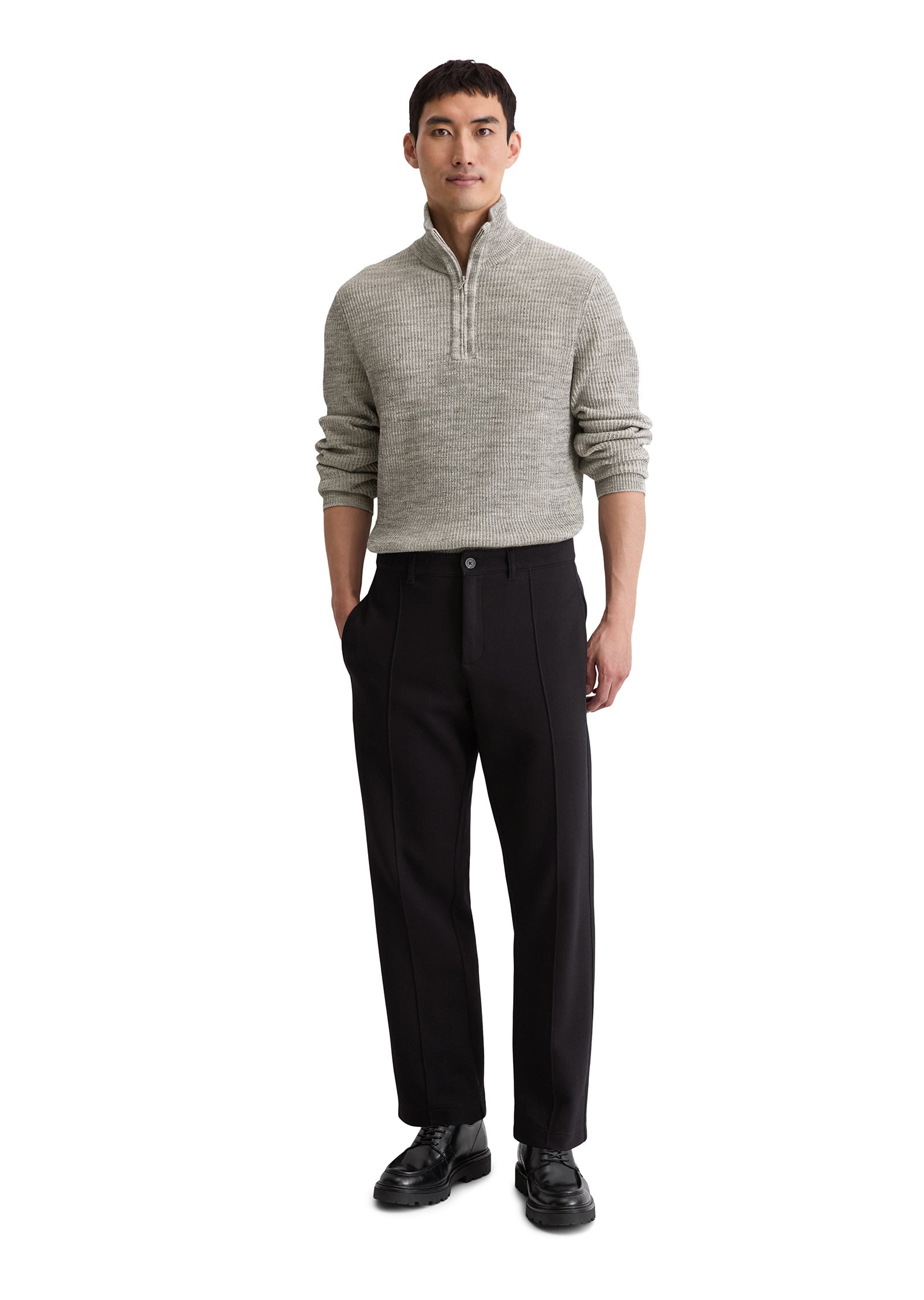 Strickpullover mit Troyerkragen - Z52-multi/heavy knit - Mehrfarbig