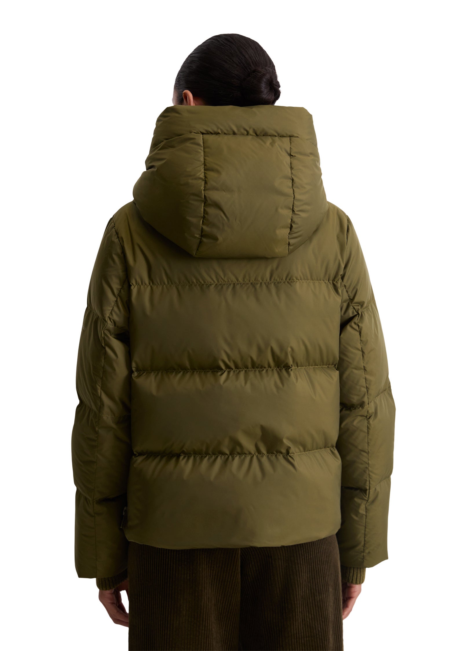 Daunenjacke mit Kapuze - 490-mossy olive - Grün