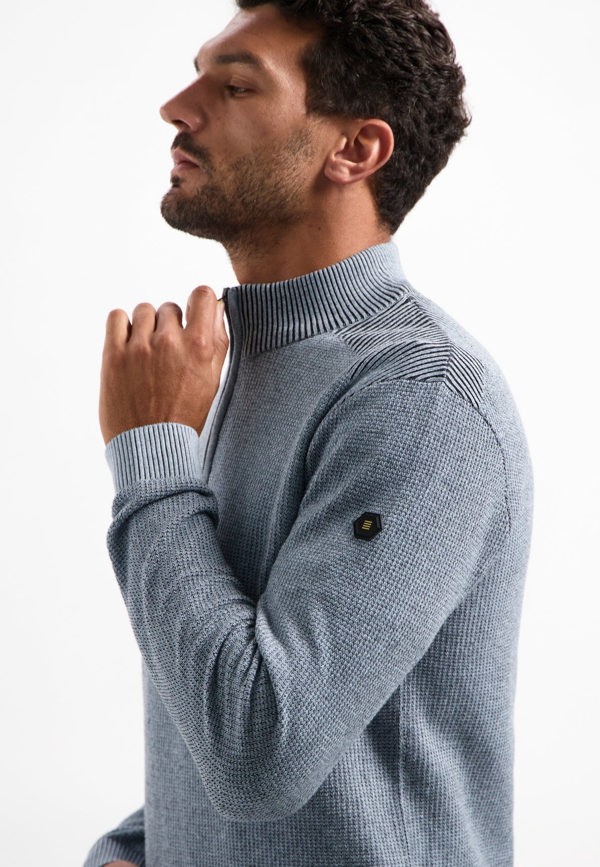 Strickpullover aus Baumwolle - 138-Dusty Blue - Blau