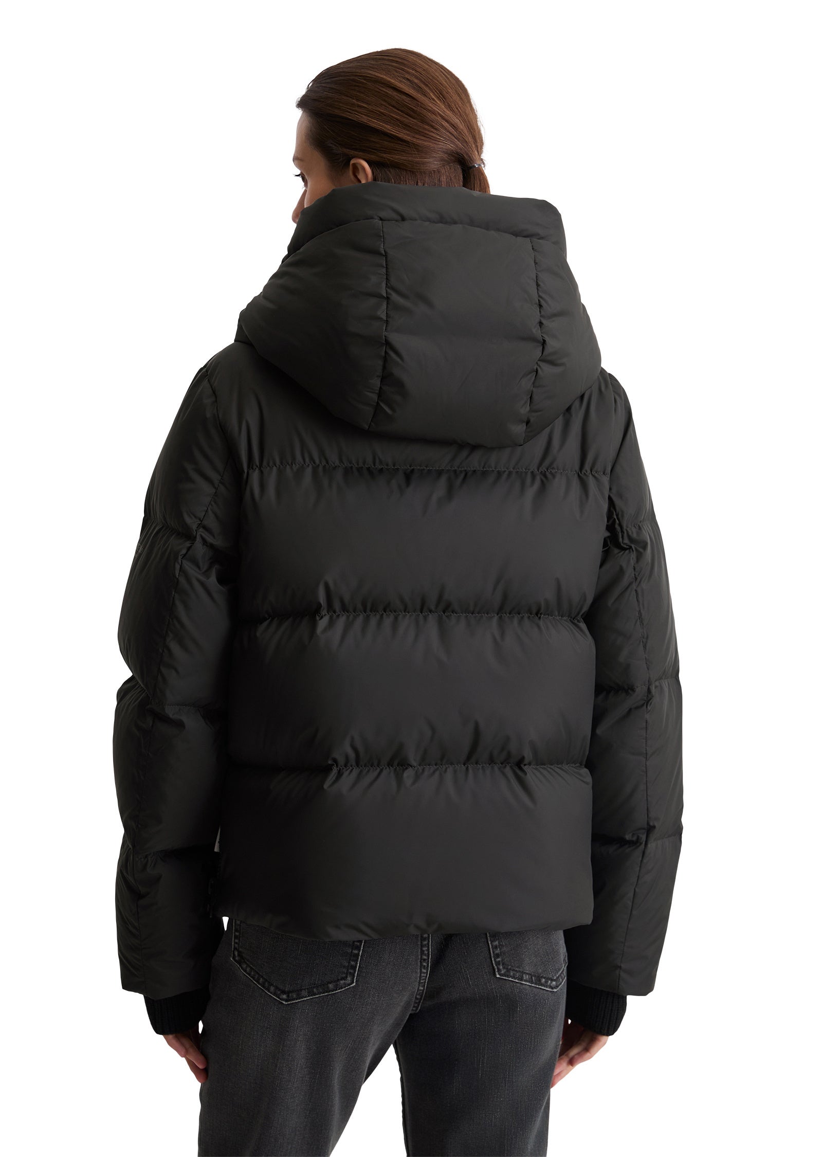 Daunenjacke mit Kapuze - 990-black - Schwarz