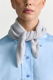 Dreiecksschal aus Wollmix - 845-grey melangé - Grau