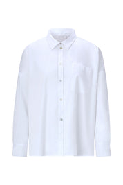 Bluse aus Baumwolle - 100-white - Weiß