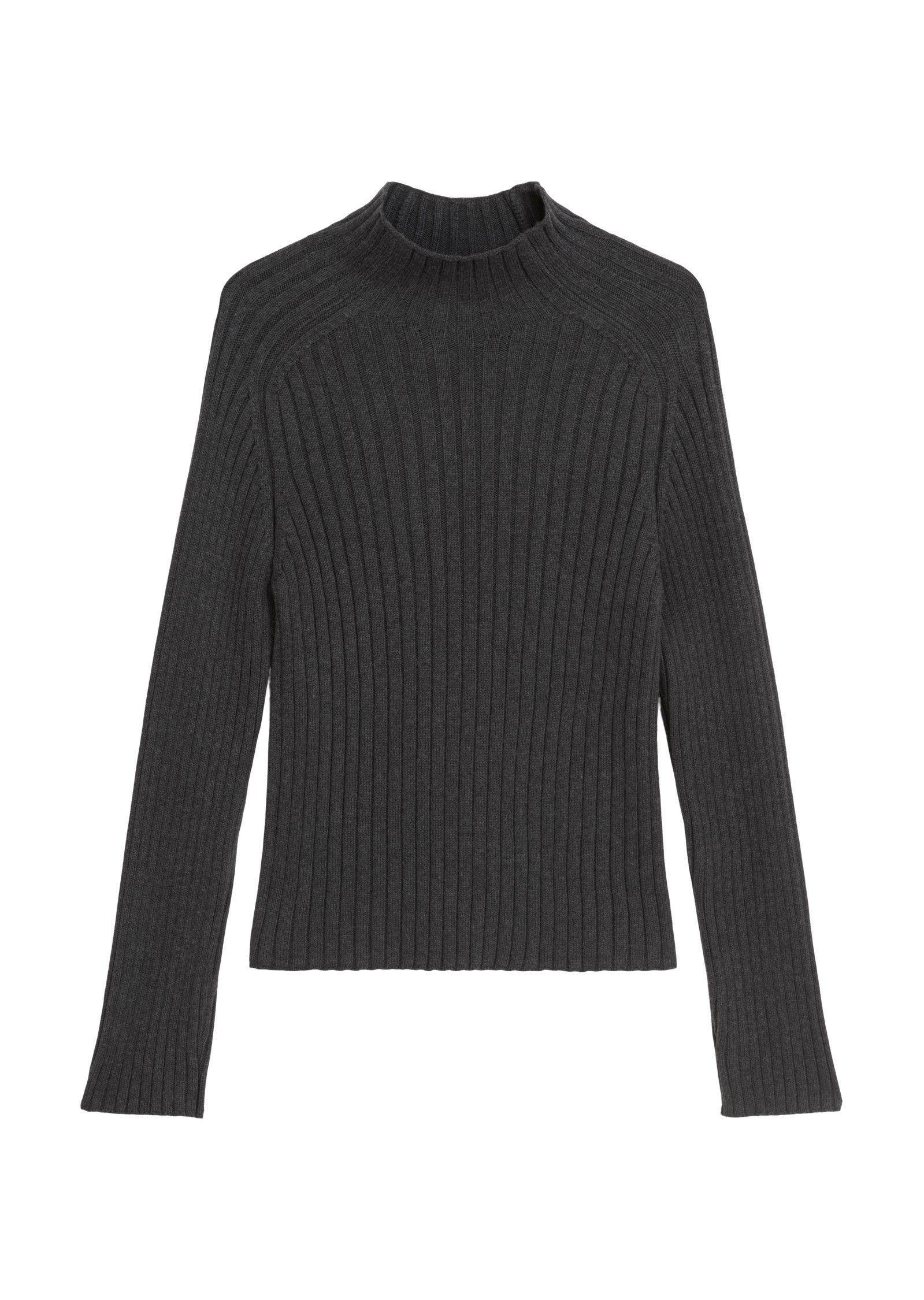 Strickpullover aus Baumwolle - 975-night grey melange - Grau