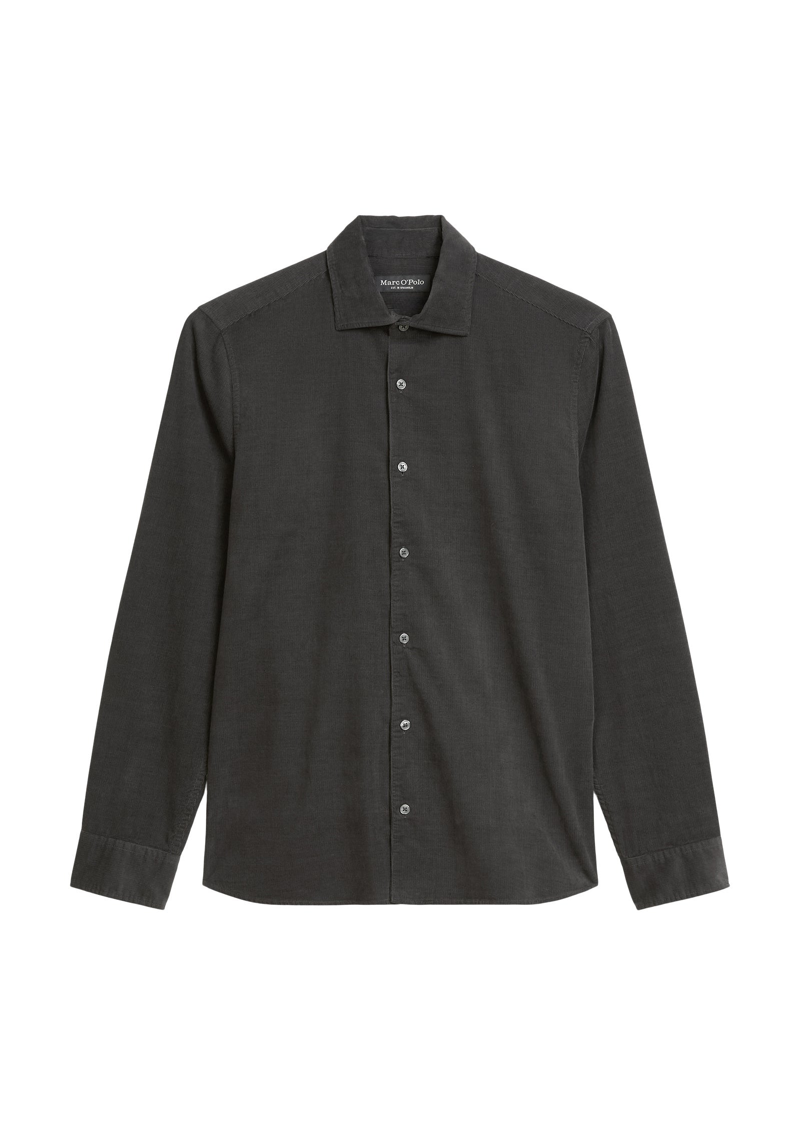 Cordhemd Shaped Fit - 985-broken graphite - Grau