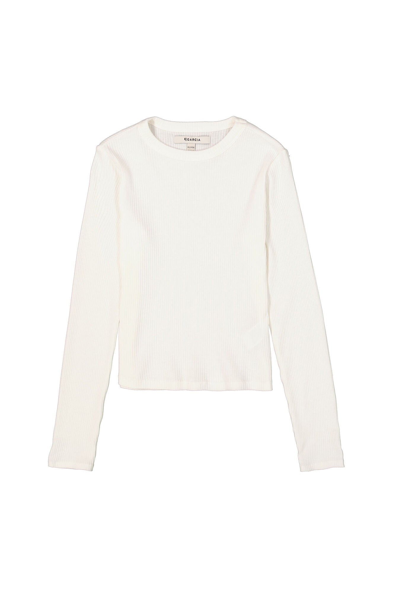 Langarmshirt aus Baumwolle - 53-off white - Weiß