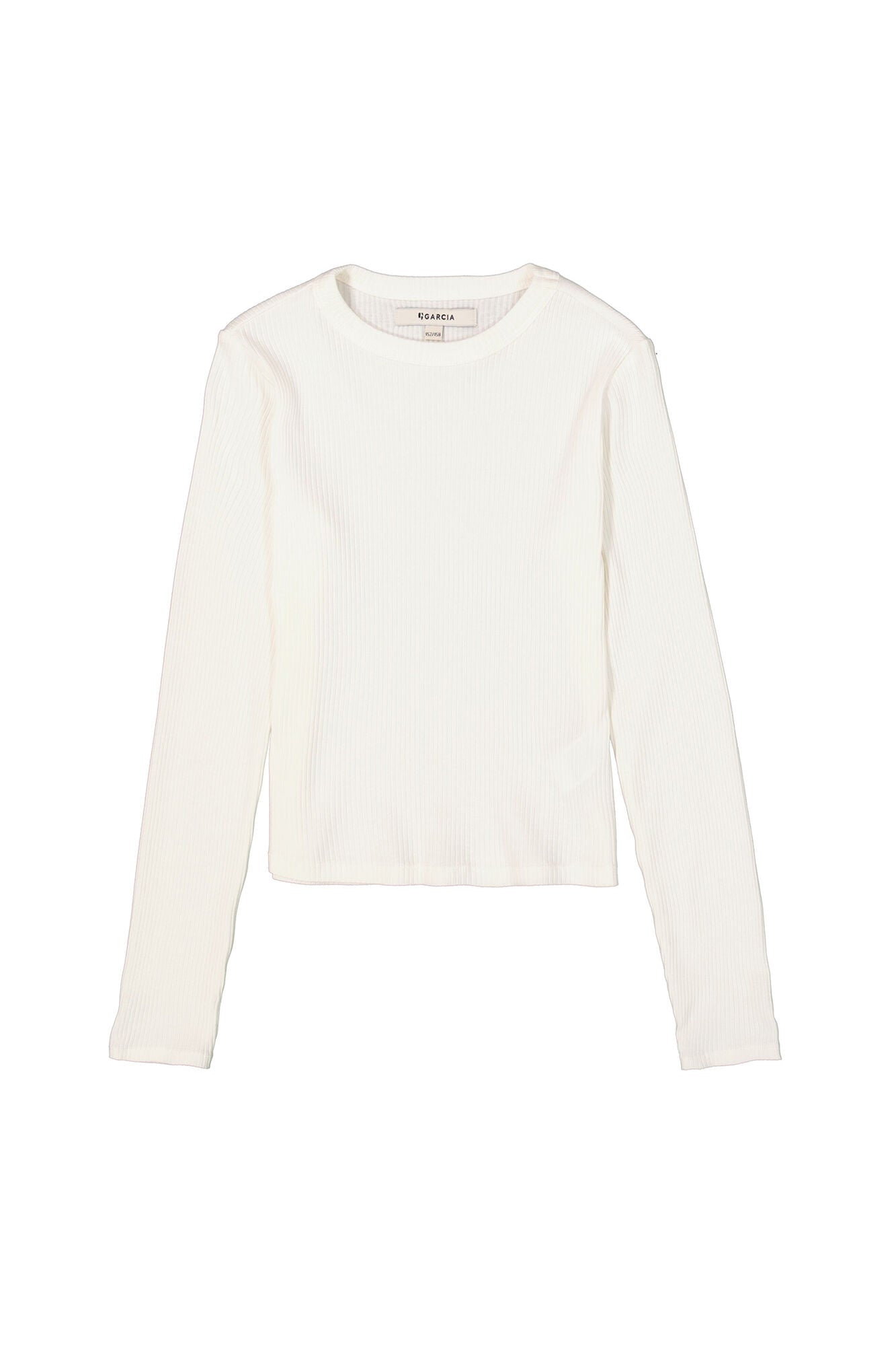 Langarmshirt aus Baumwolle - 53-off white - Weiß