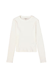 Langarmshirt aus Baumwolle - 53-off white - Weiß