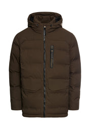 Steppjacke mit Kapuze - 27-Dark Brown - Braun