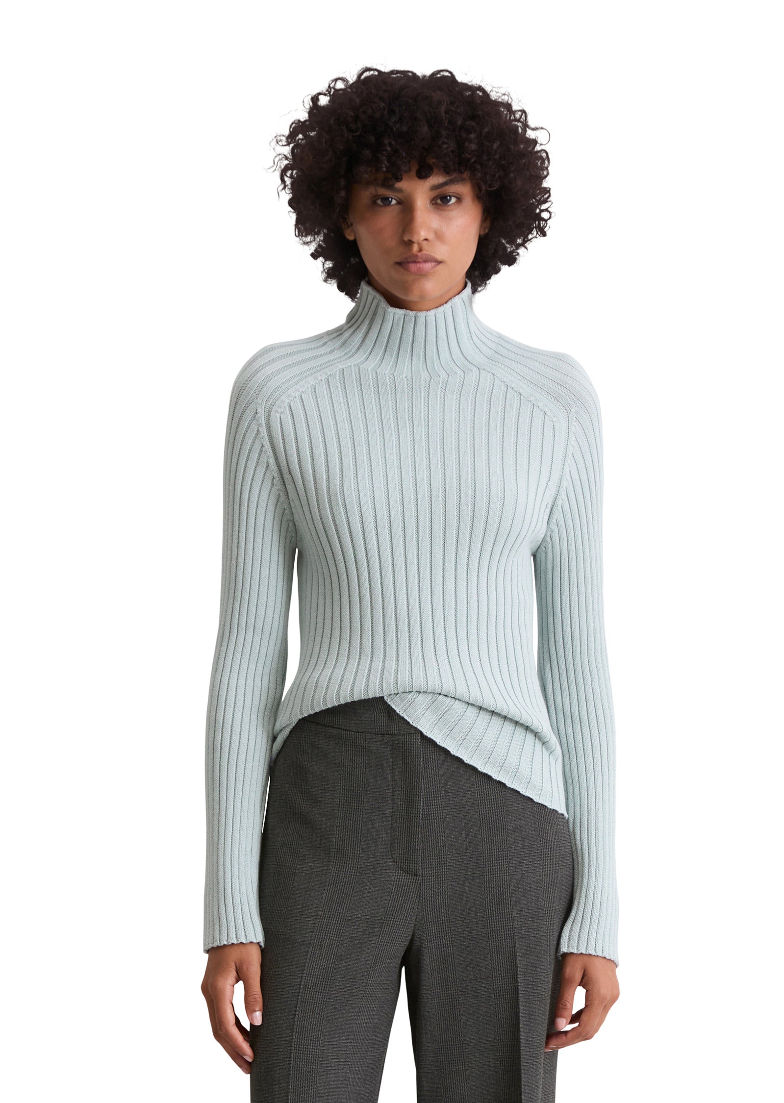 Strickpullover aus Baumwolle - 821-silvery blue - Blau