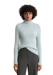 Strickpullover aus Baumwolle - 821-silvery blue - Blau