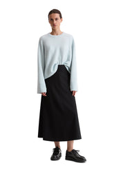 Strickpullover aus Schurwollmix - 821-silvery blue - Blau