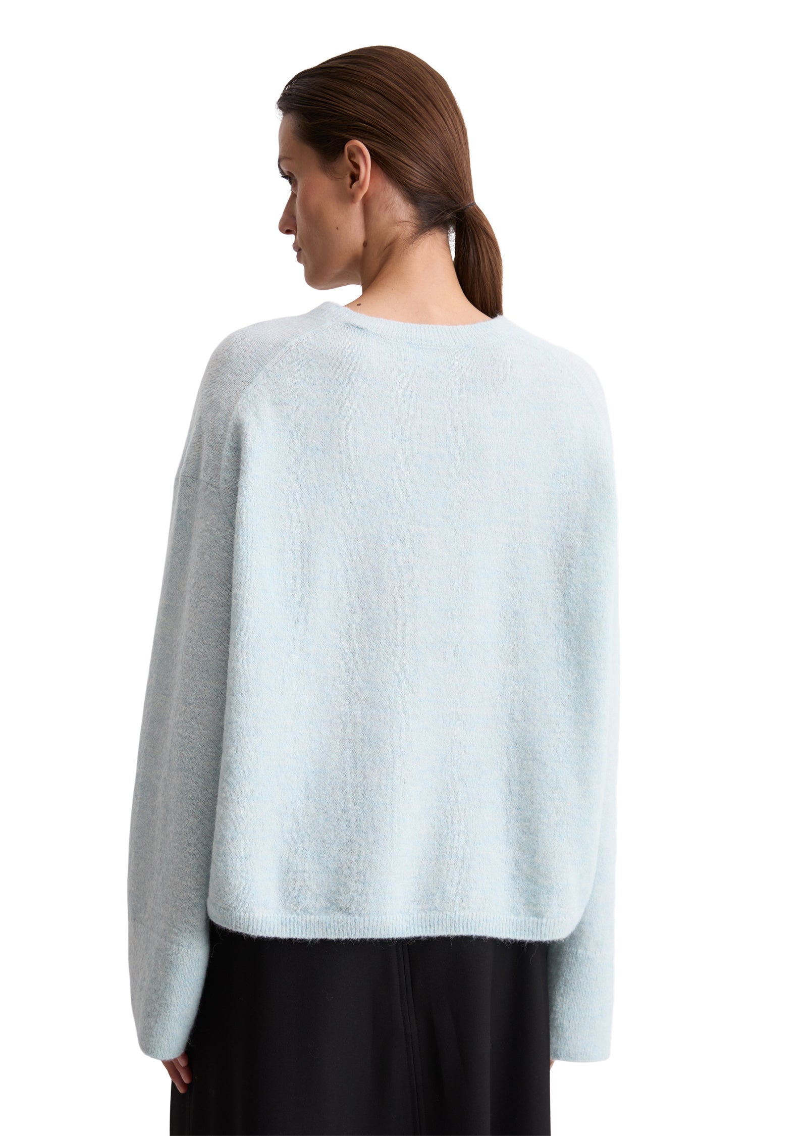 Strickpullover aus Schurwollmix - 821-silvery blue - Blau