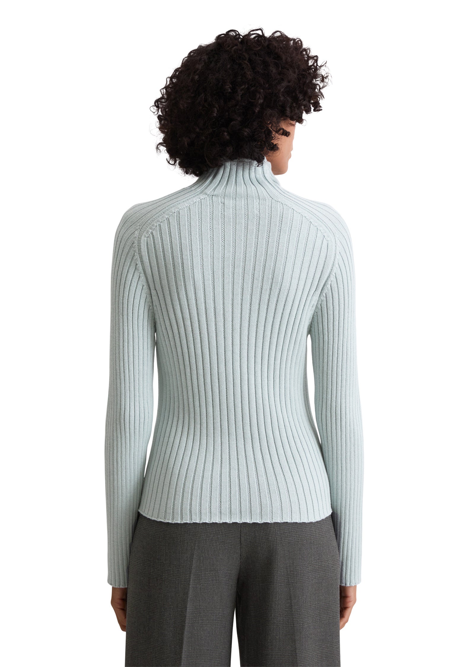 Strickpullover aus Baumwolle - 821-silvery blue - Blau