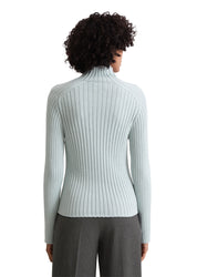 Strickpullover aus Baumwolle - 821-silvery blue - Blau