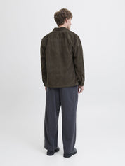 Overshirt Relaxed Fit - Black Olive/SOLID - Braun