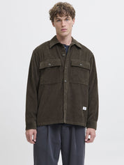 Overshirt Relaxed Fit - Black Olive/SOLID - Braun