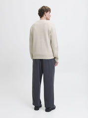 Strickpullover aus Baumwolle - Cloud Dancer/Melange - Creme