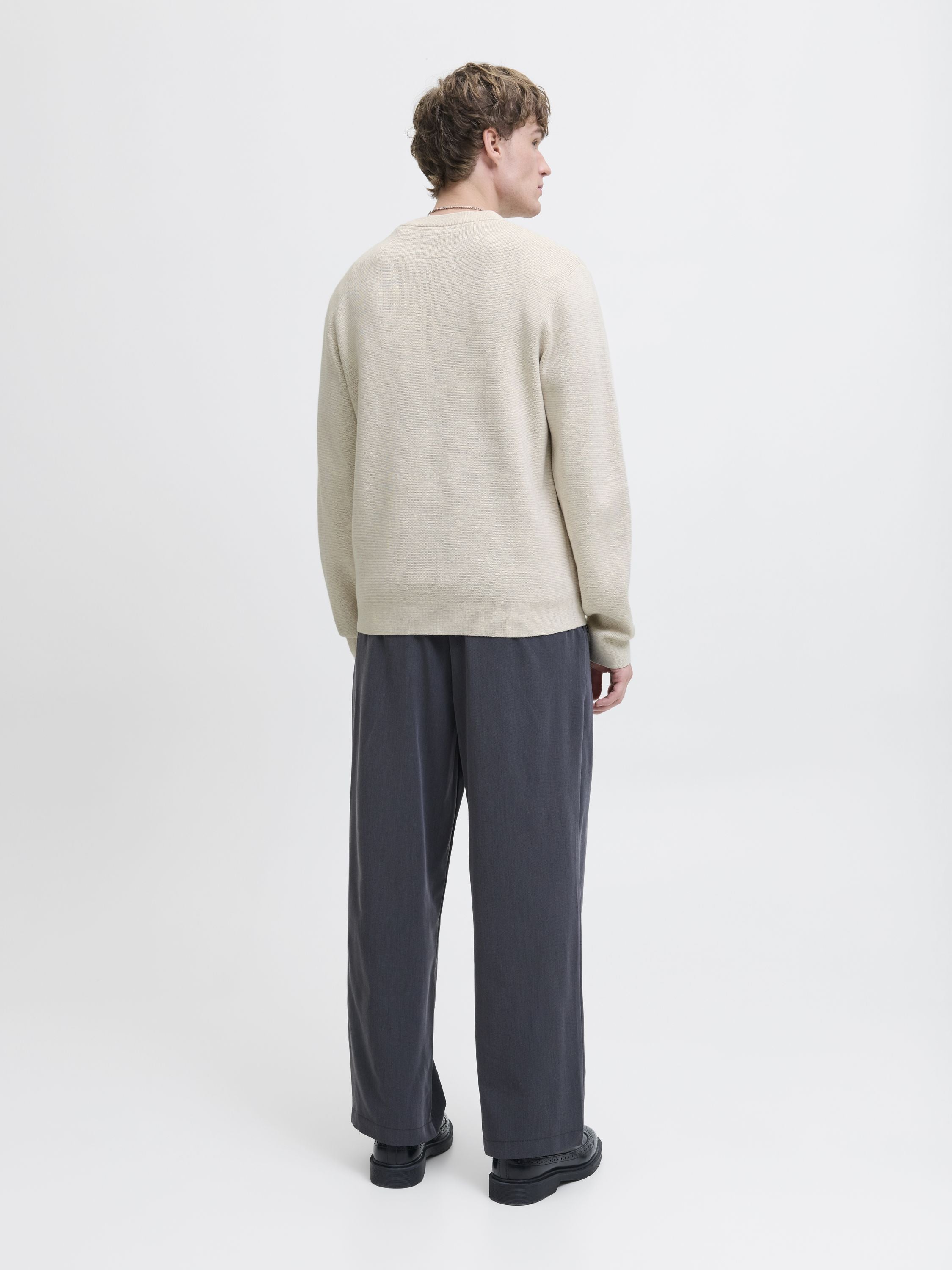 Strickpullover aus Baumwolle - Cloud Dancer/Melange - Creme