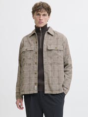 Overshirt Relaxed Fit - Brindle/CHECK - Beige