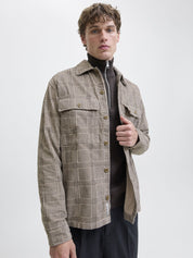 Overshirt Relaxed Fit - Brindle/CHECK - Beige