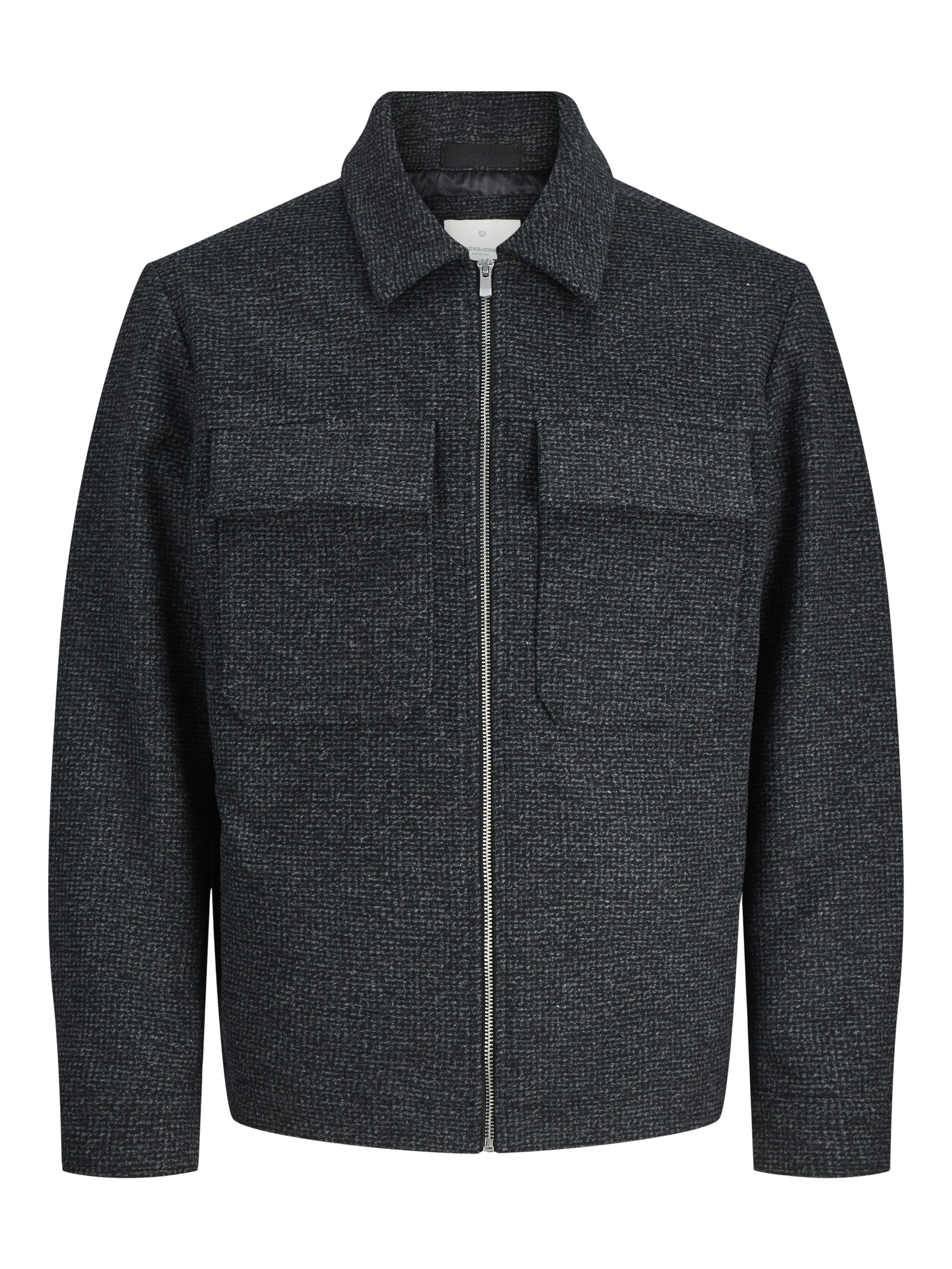 Übergangsjacke mit aufliegendem Kragen - Charcoal Gray/STRUCTURE - Grau