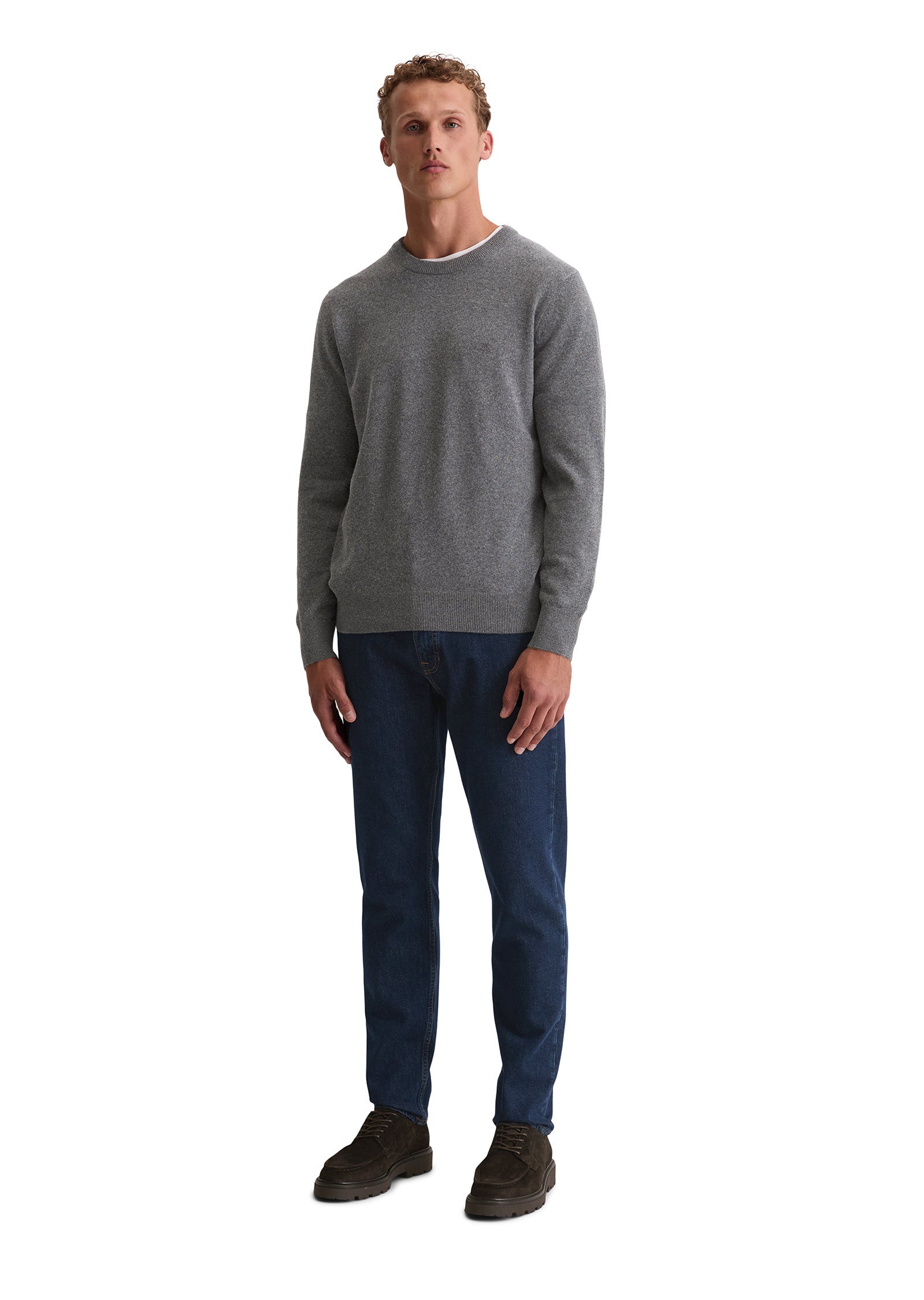 Pullover regular - 0473-Graphic Grey Melange - Grau