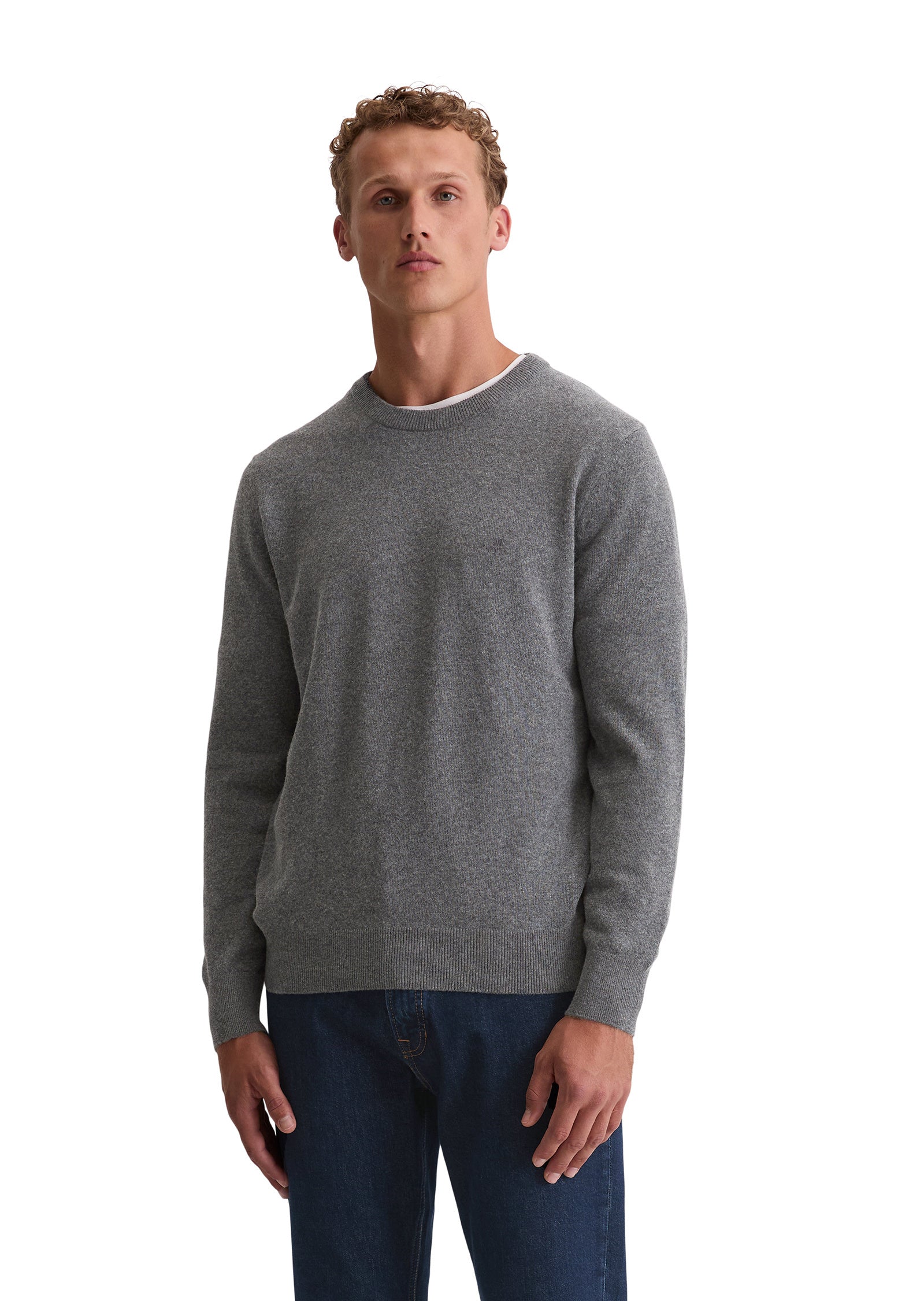 Pullover regular - 0473-Graphic Grey Melange - Grau