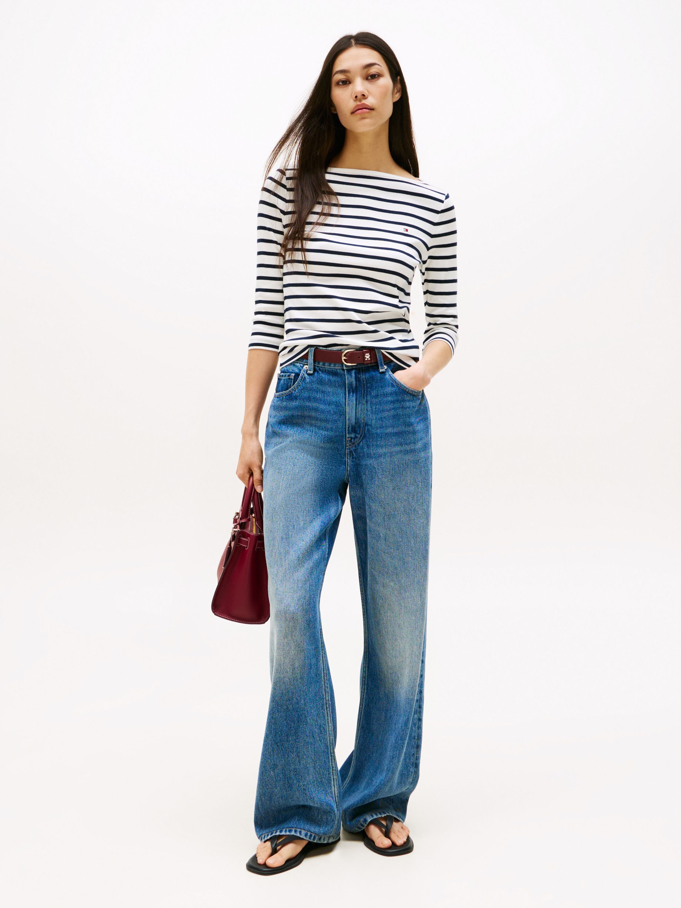 Langarmshirt - 03L-WHITE - Weiß | Blau